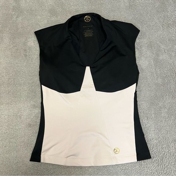 Kinflyte Tops - KINFLYTE Shirt womens medium black light pink Unity Eco Jersey Bra Top